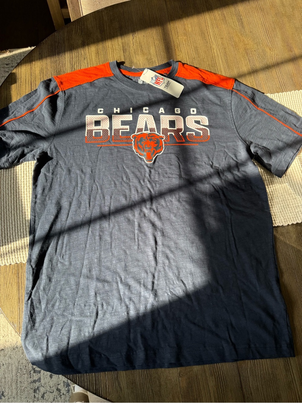 NFL Chicago Bears Navy and Orange Short Sleeve Tee